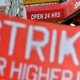 Fast-food worker rally for higher wages in Harlem. (Stan Honda/AFP/Getty Images)